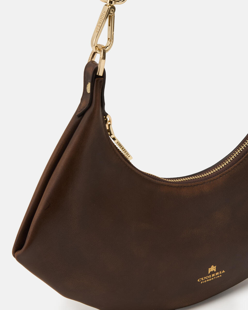 SMALL HOBO BAG Caramel  - Shoulder Bags - Women's Bags - Bags - Cuoieria Fiorentina