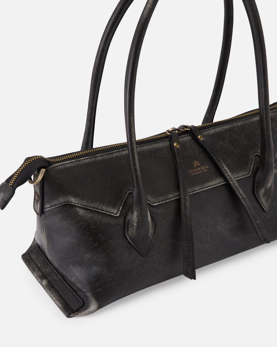 Holly Medium tote vitello Texas Nero  - Shopping - Borse Donna - Borse - Cuoieria Fiorentina