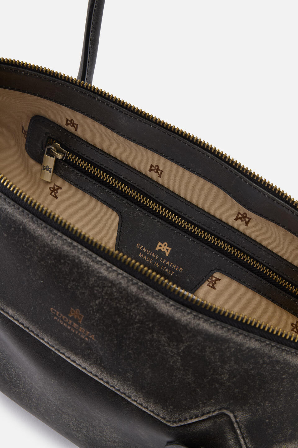 Holly Medium tote vitello Texas Nero  - Shopping - Borse Donna - Borse - Cuoieria Fiorentina