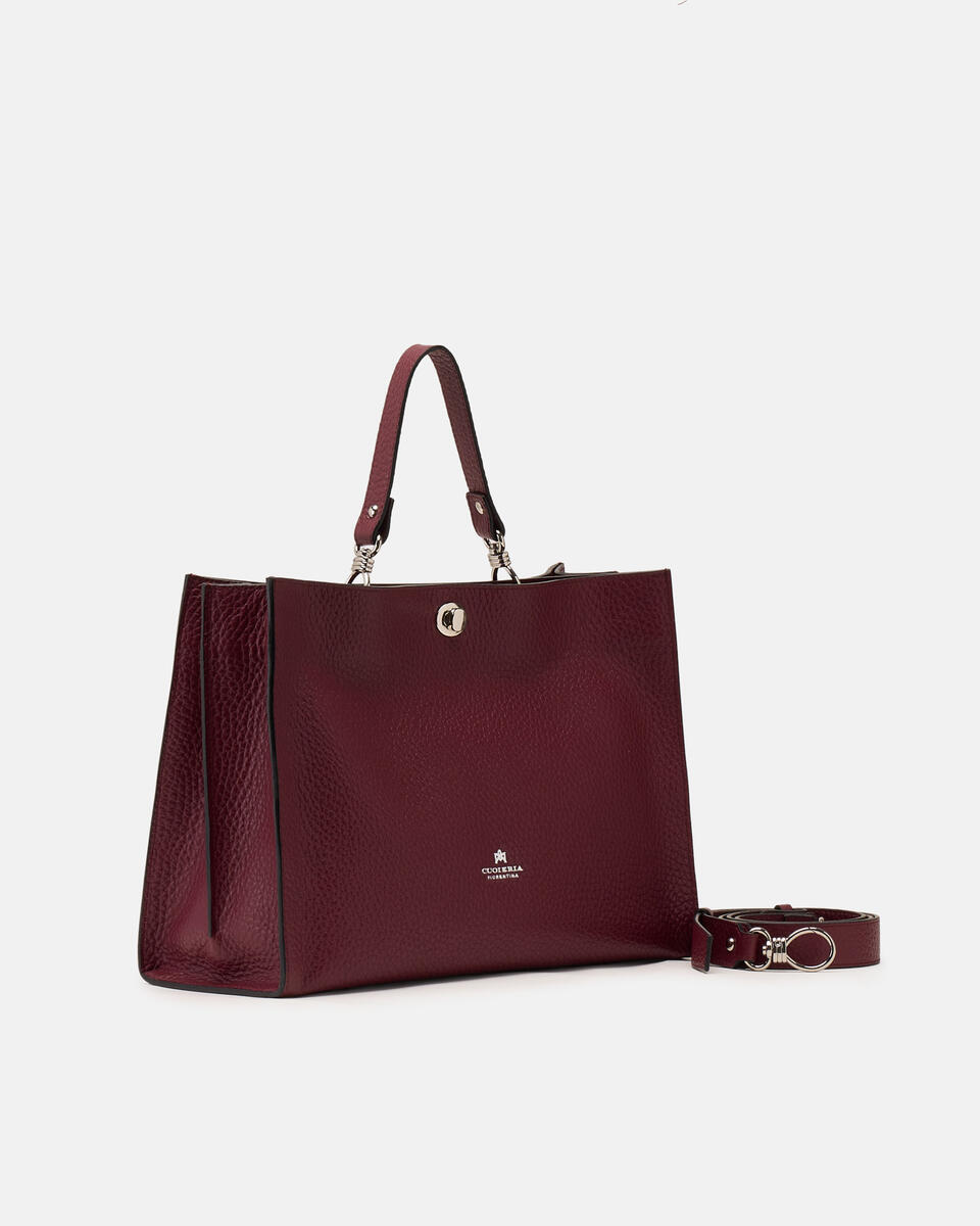 LARGE TOTE BAG Bordeaux  - Tote Bags - Women's Bags - Bags - Cuoieria Fiorentina