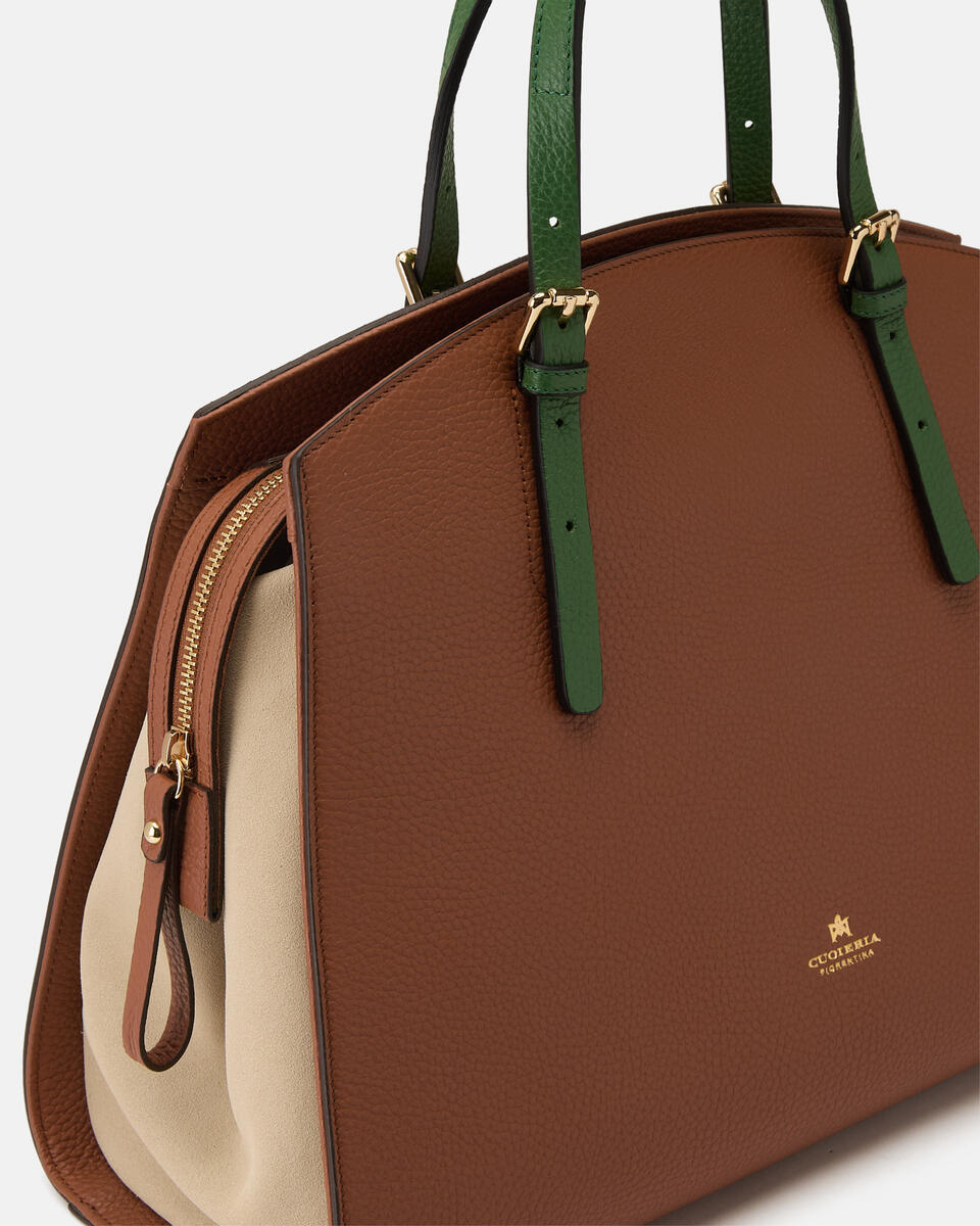 LARGE TOTE BAG Caramelproseccoaloe  - Tote Bags - Women's Bags - Bags - Cuoieria Fiorentina