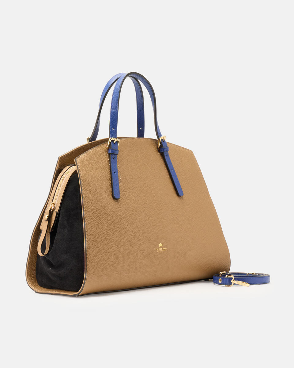 Alice maxi Tote Bag wild Desertnerobluette  - Tote Bag - Borse Donna - Borse - Cuoieria Fiorentina