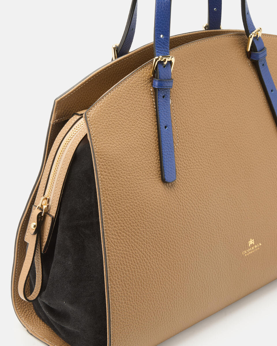 Alice maxi Tote Bag wild Desertnerobluette  - Tote Bag - Borse Donna - Borse - Cuoieria Fiorentina