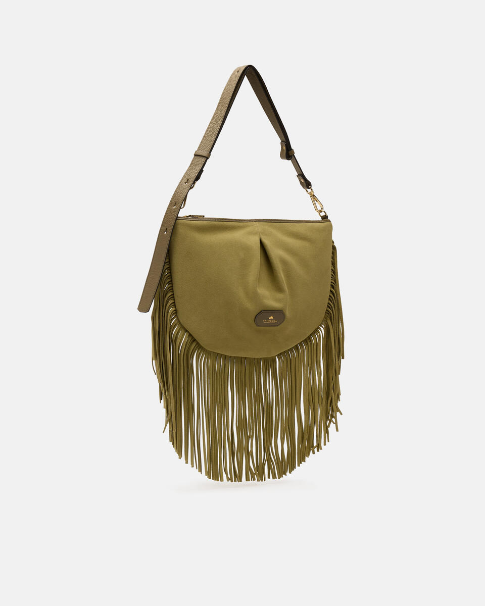 Emma Folk Maxi Pouch Bosco  - Borse A Spalla - Borse Donna - Borse - Cuoieria Fiorentina