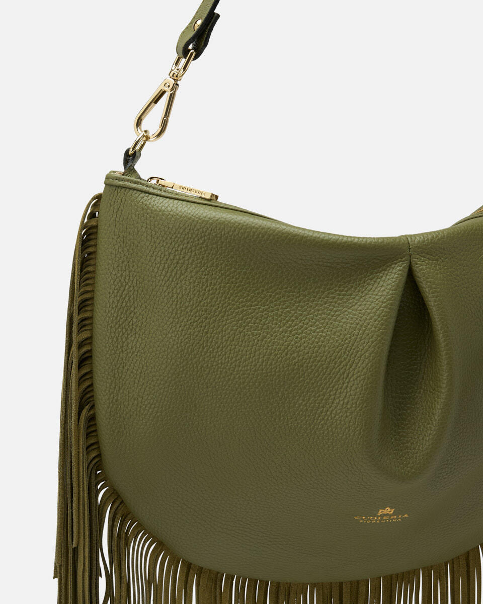 POUCH WITH FRINGES Uniform  - Shoulder Bags - Women's Bags - Bags - Cuoieria Fiorentina