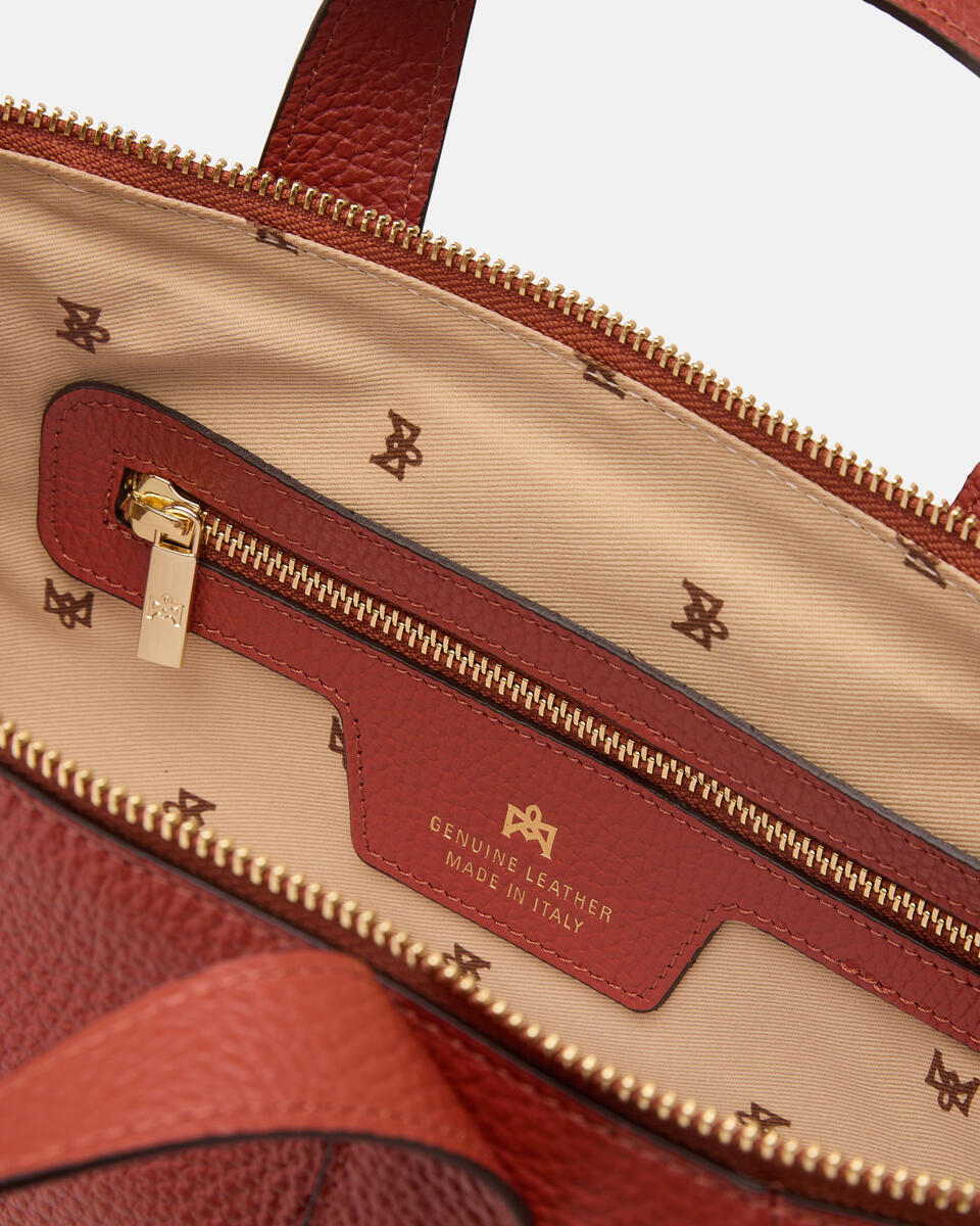 Carol small duffle Brick  - Tote Bag - Borse Donna - Borse - Cuoieria Fiorentina