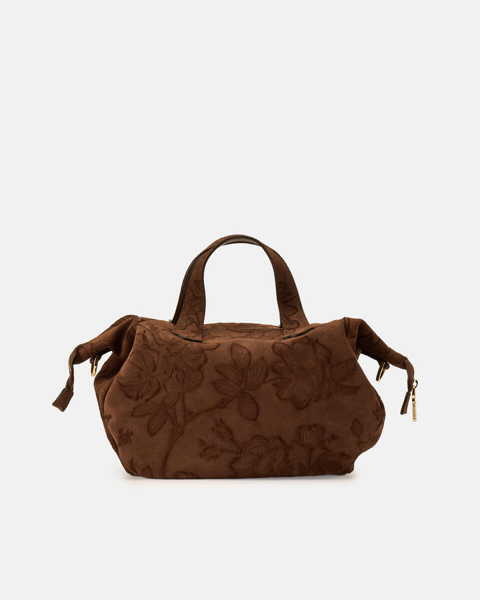 Carol small duffle Camoscio Mimì Cioccolato  - Tote Bag - Borse Donna - Borse - Cuoieria Fiorentina