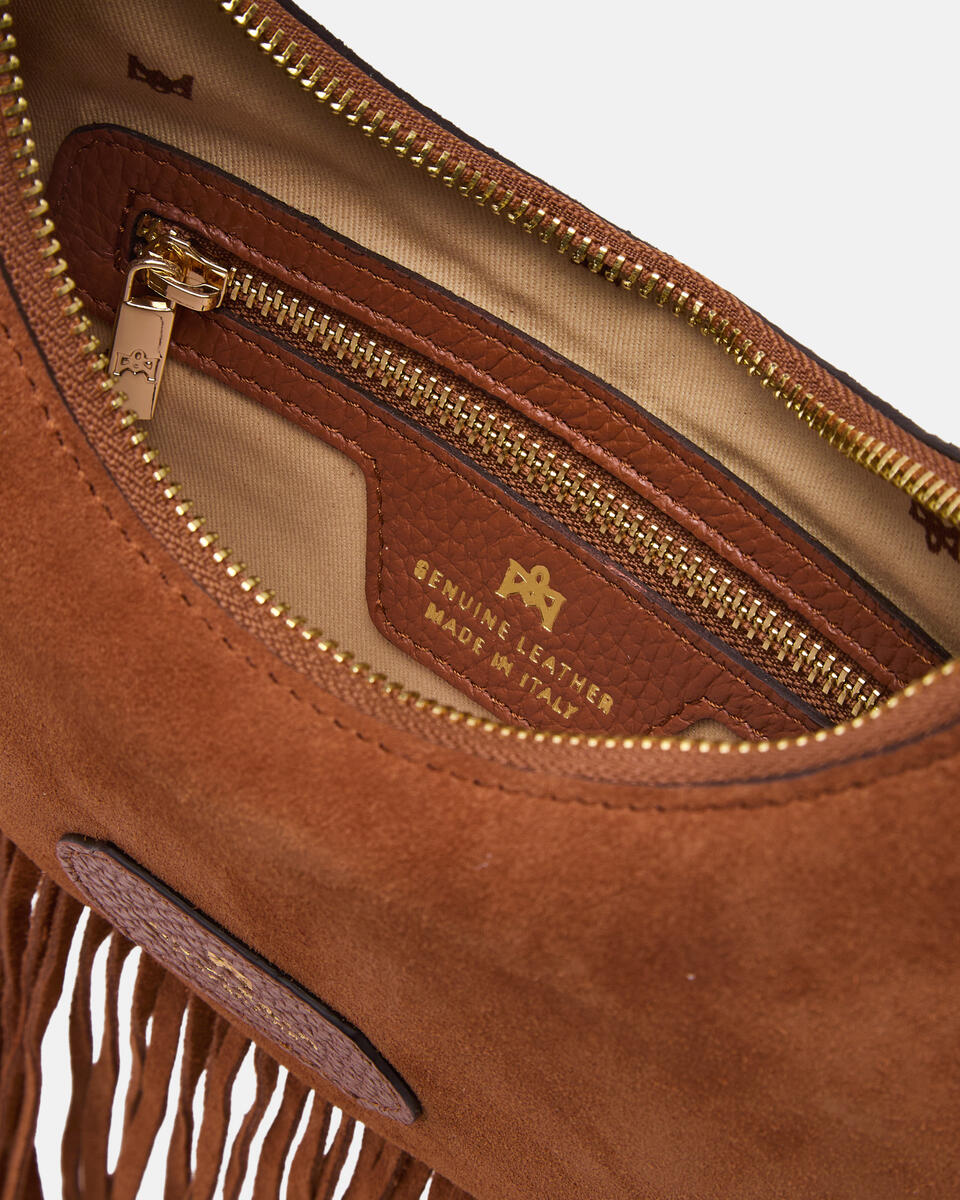 Sienna small hobo con frange Caramel  - Borse A Spalla - Borse Donna - Borse - Cuoieria Fiorentina