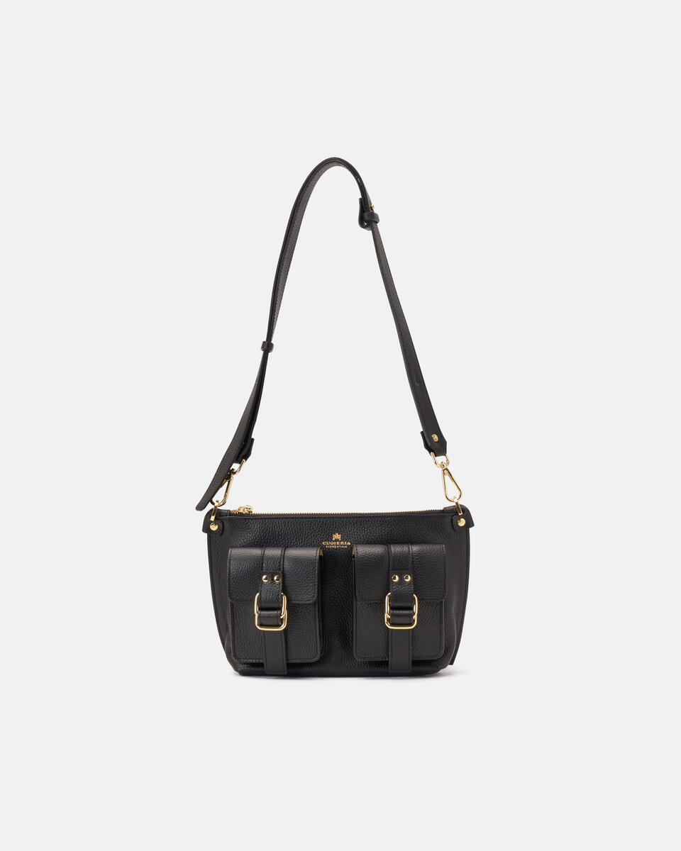SMALL CROSSBODY Black  - Crossbody Bags - Women's Bags - Bags - Cuoieria Fiorentina