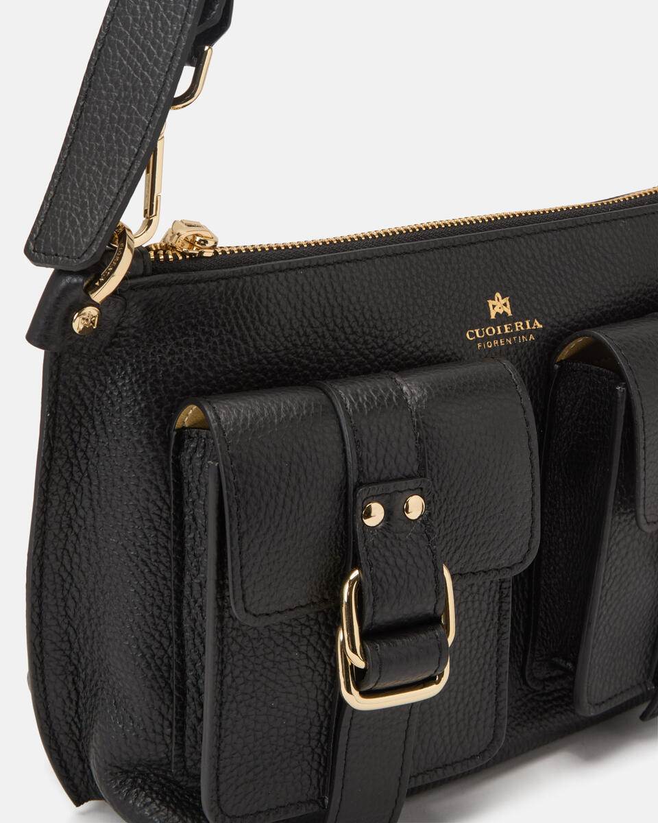 SMALL CROSSBODY Black  - Crossbody Bags - Women's Bags - Bags - Cuoieria Fiorentina