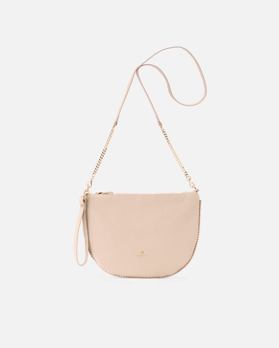 Emma Boho Small Pouch con borchie Prosecco  - Tracolla - Borse Donna - Borse - Cuoieria Fiorentina