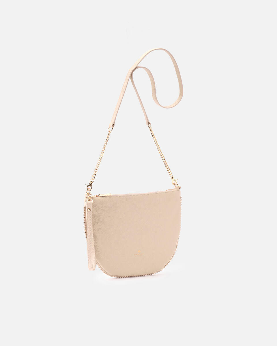 Emma Boho Small Pouch con borchie Prosecco  - Tracolla - Borse Donna - Borse - Cuoieria Fiorentina