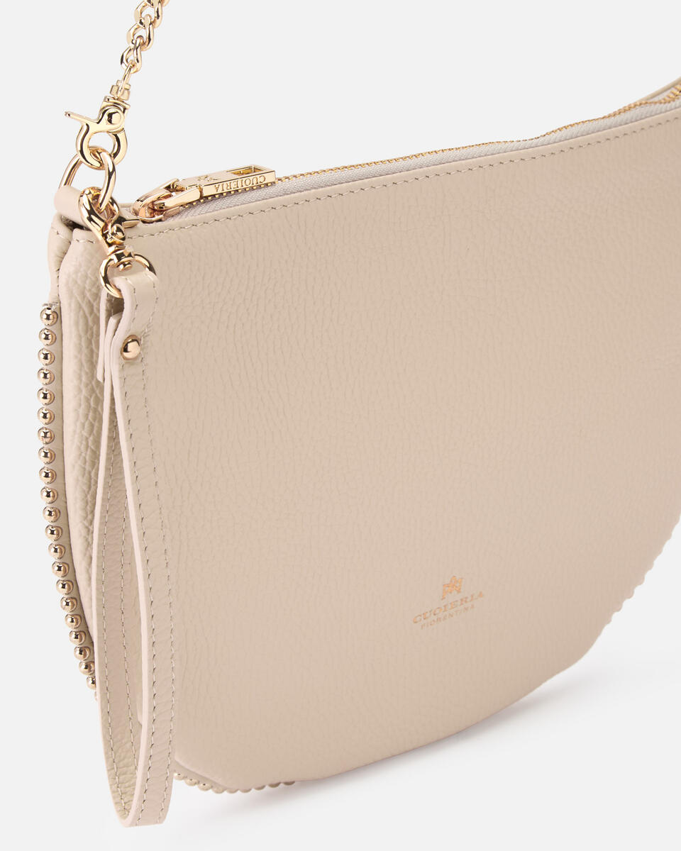 Emma Boho Small Pouch con borchie Prosecco  - Tracolla - Borse Donna - Borse - Cuoieria Fiorentina