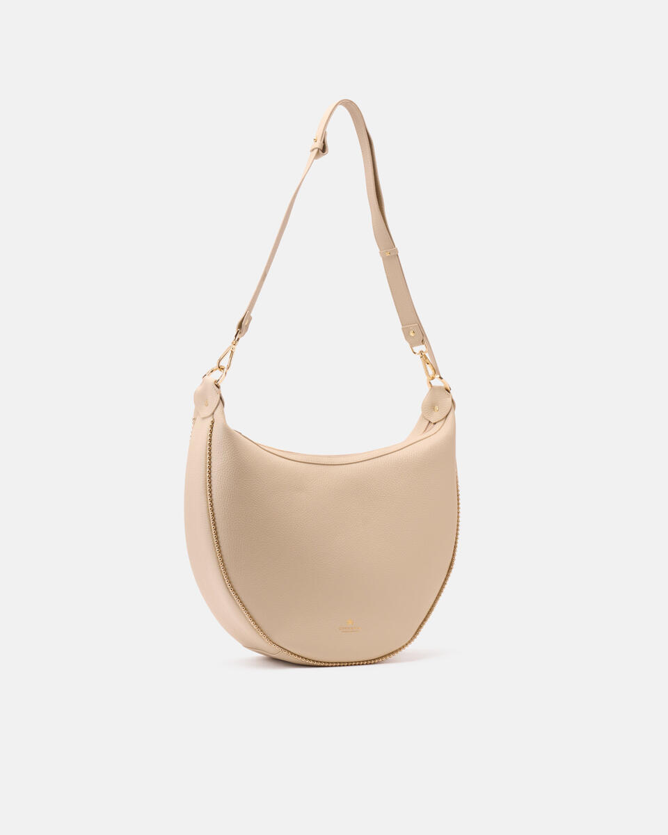 Emma Boho Large hobo con borchie Prosecco  - Borse A Spalla - Borse Donna - Borse - Cuoieria Fiorentina