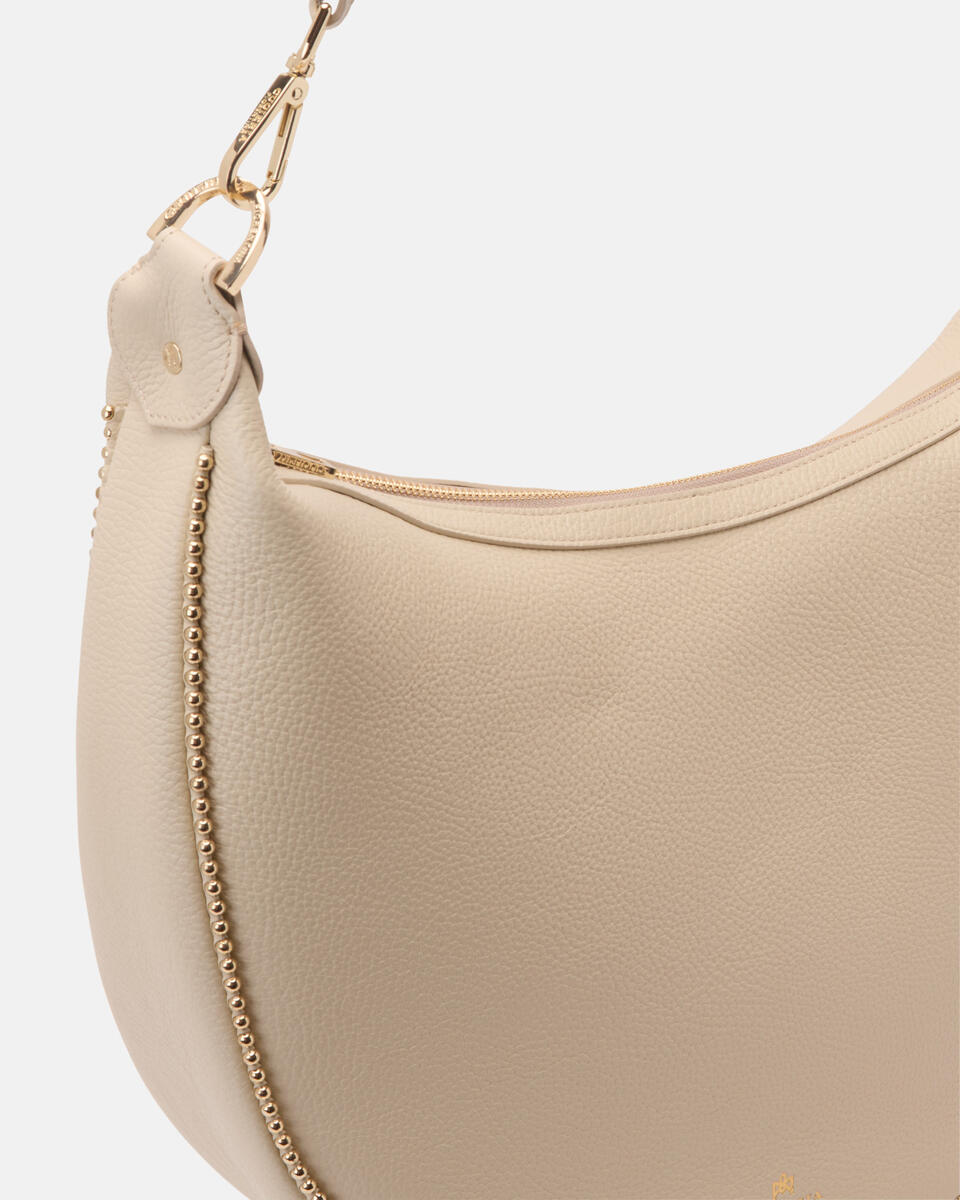 Emma Boho Large hobo con borchie Prosecco  - Borse A Spalla - Borse Donna - Borse - Cuoieria Fiorentina