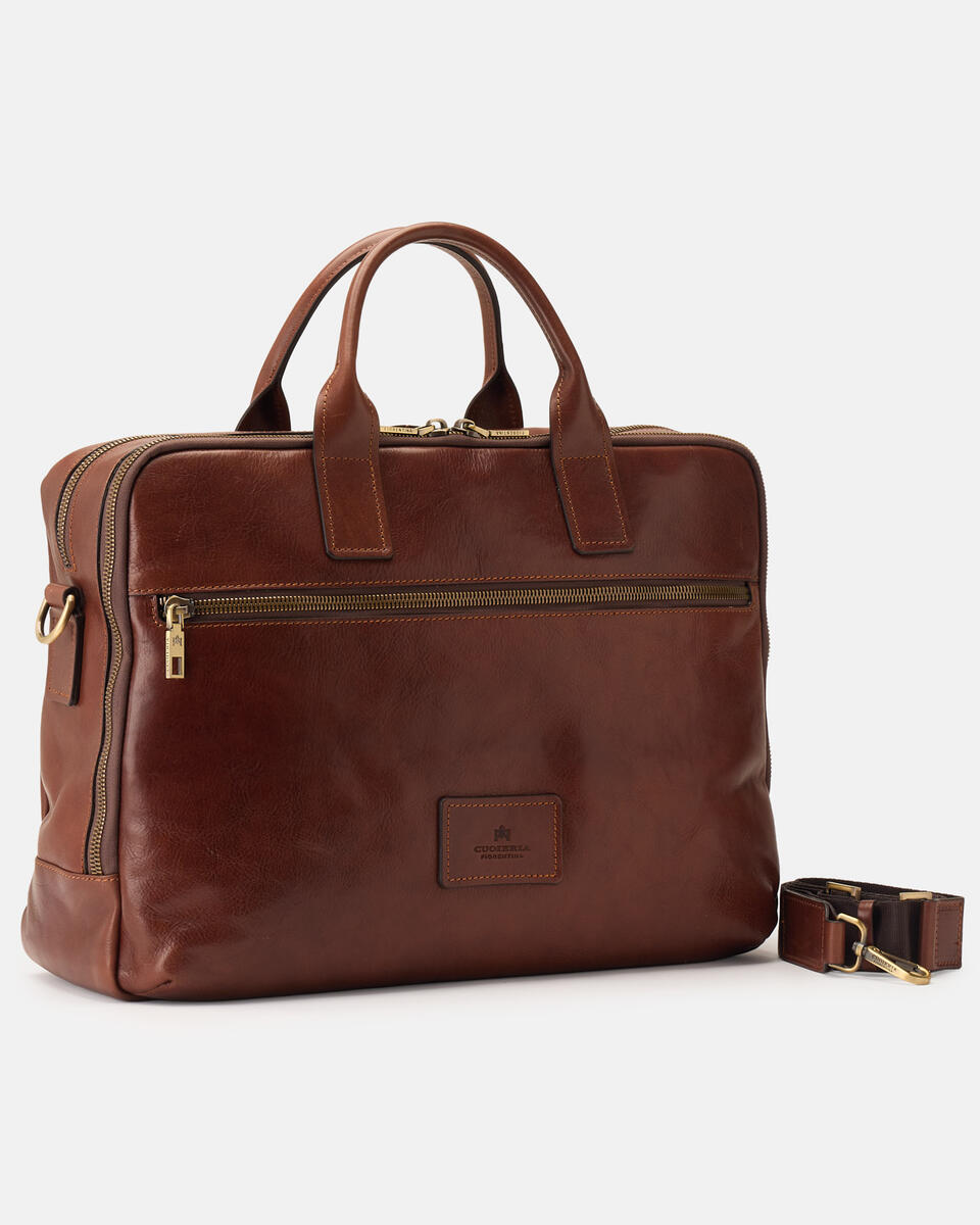 W&C PC Case 15,6 2 zip Marrone  - Cartelle - Borse Uomo - Borse - Cuoieria Fiorentina