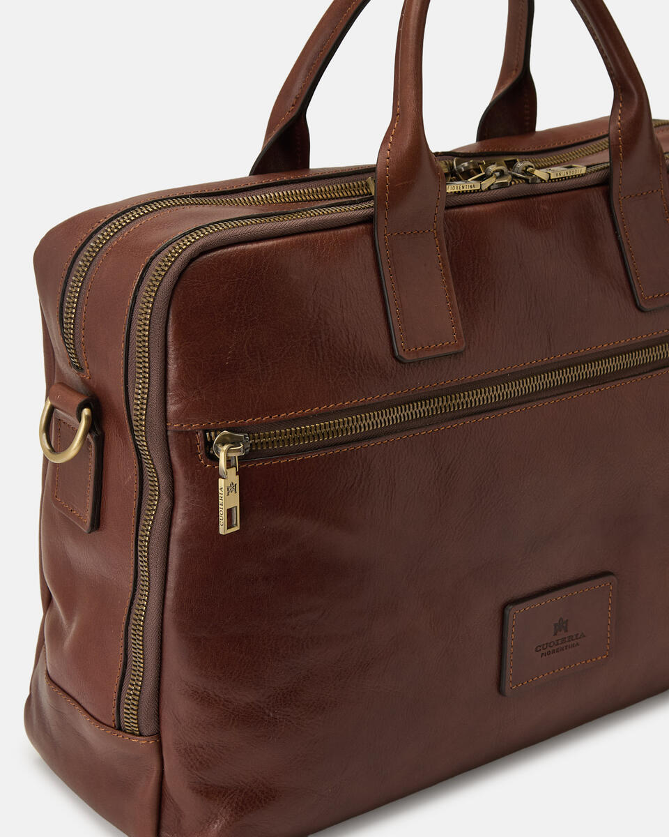 W&C PC Case 15,6 2 zip Marrone  - Cartelle - Borse Uomo - Borse - Cuoieria Fiorentina