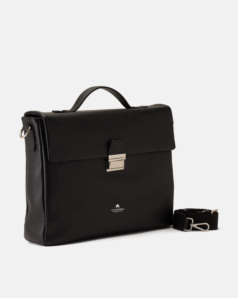 BRIEFCASE Black  - Briefcases - Men's Bags - Bags - Cuoieria Fiorentina