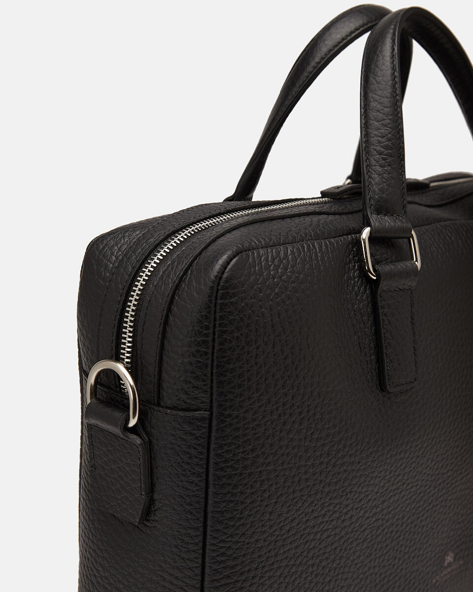 BRIEFCASE Black  - Business Bags - Briefcases - Cuoieria Fiorentina