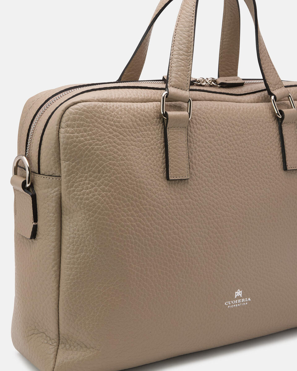 BRIEFCASE Taupe  - Briefcases - Men's Bags - Bags - Cuoieria Fiorentina