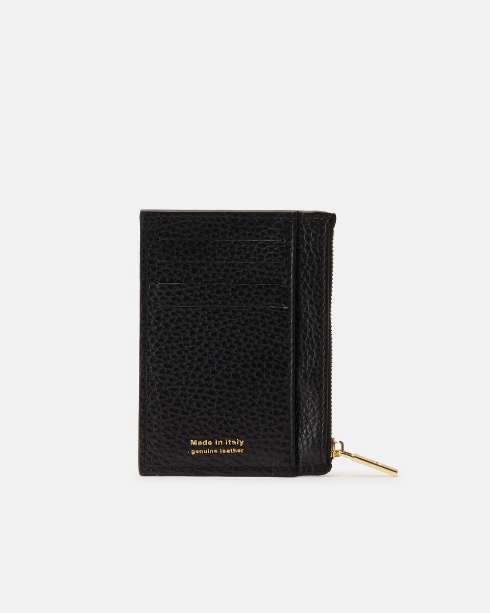 Card holder with zip Black  - Women's Wallets - Women's Wallets - Wallets - Cuoieria Fiorentina