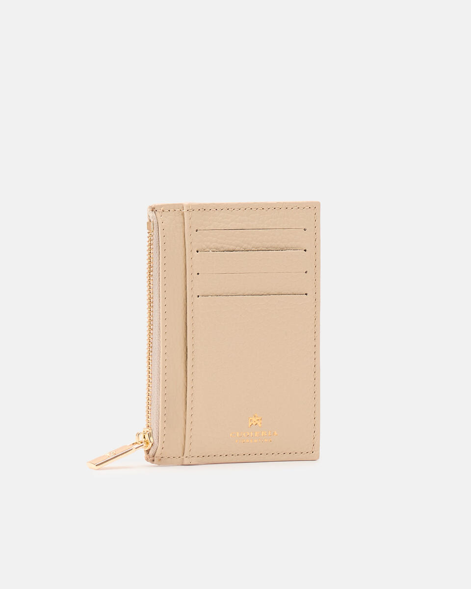 Velvet Portacarte con zip Prosecco  - Portafogli Donna - Portafogli Donna - Portafogli - Cuoieria Fiorentina