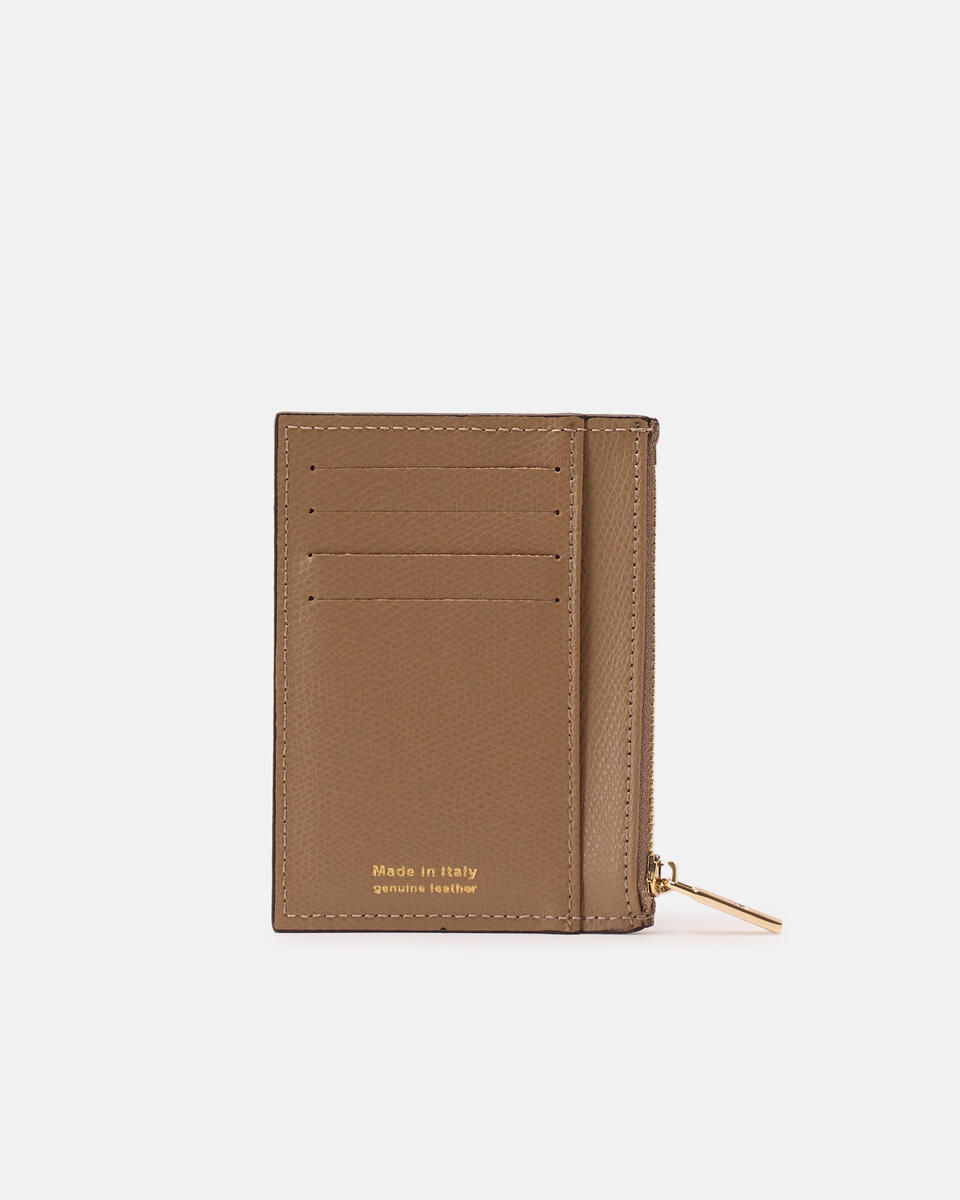 Card holder with zip Desert  - Women's Wallets - Women's Wallets - Wallets - Cuoieria Fiorentina