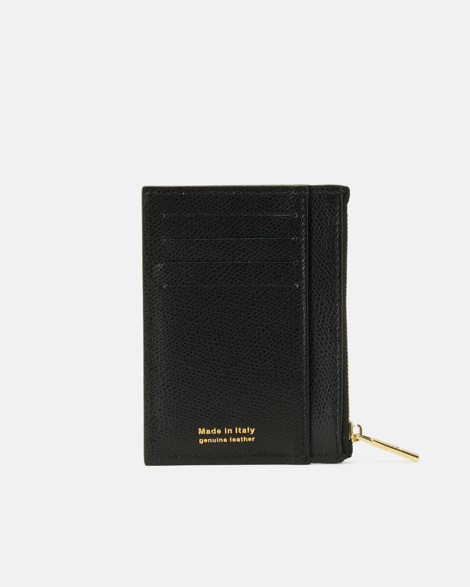 Card holder with zip Black  - Women's Wallets - Women's Wallets - Wallets - Cuoieria Fiorentina