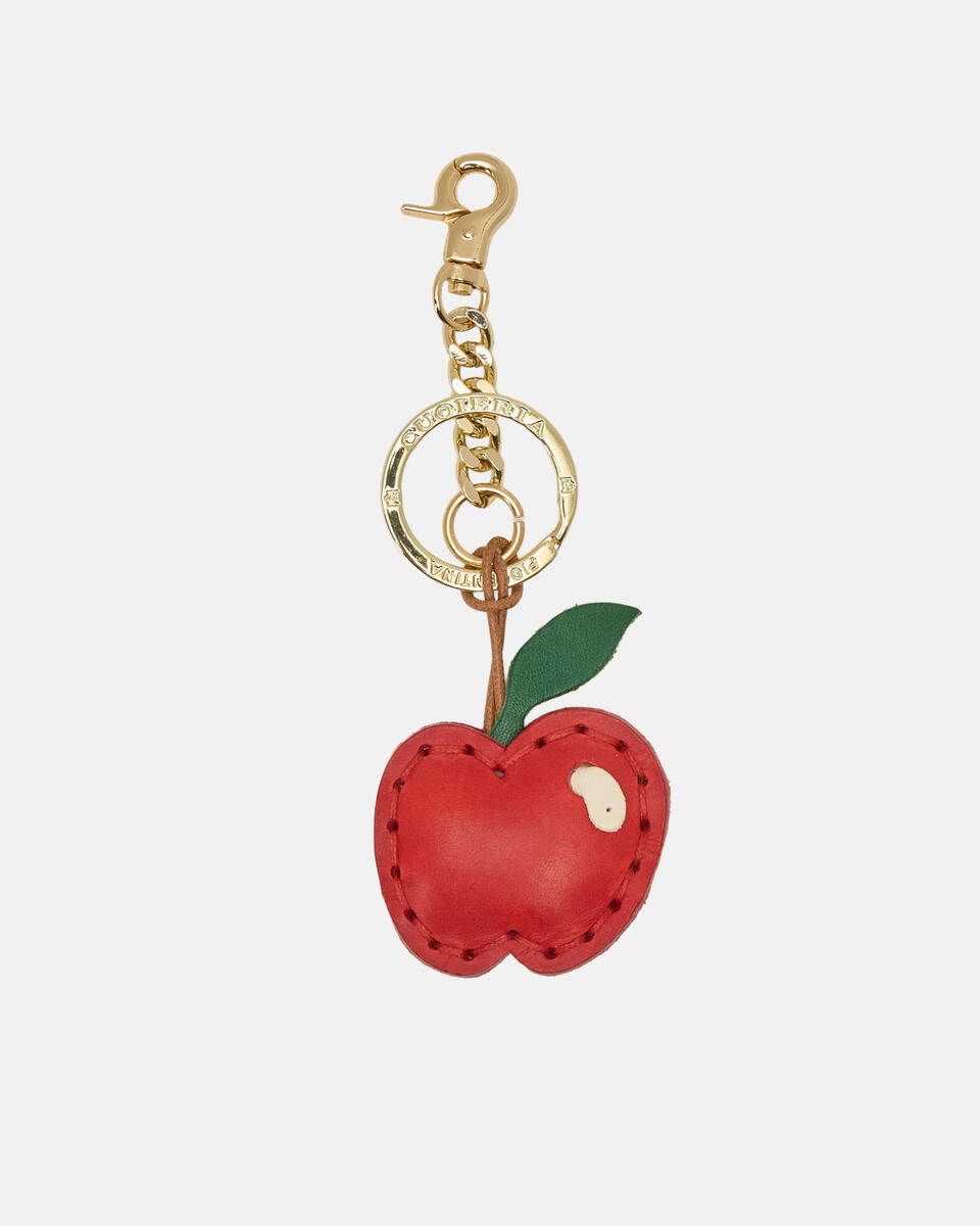 Charm in pelle Rosso  - Portachiavi Donna - Accessori Donna - Accessori - Cuoieria Fiorentina