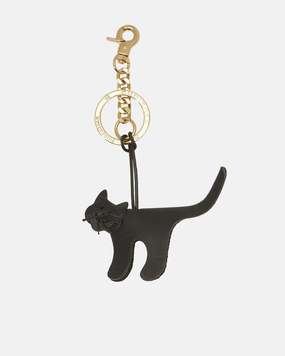 Charm in pelle Nero  - Portachiavi Donna - Accessori Donna - Accessori - Cuoieria Fiorentina