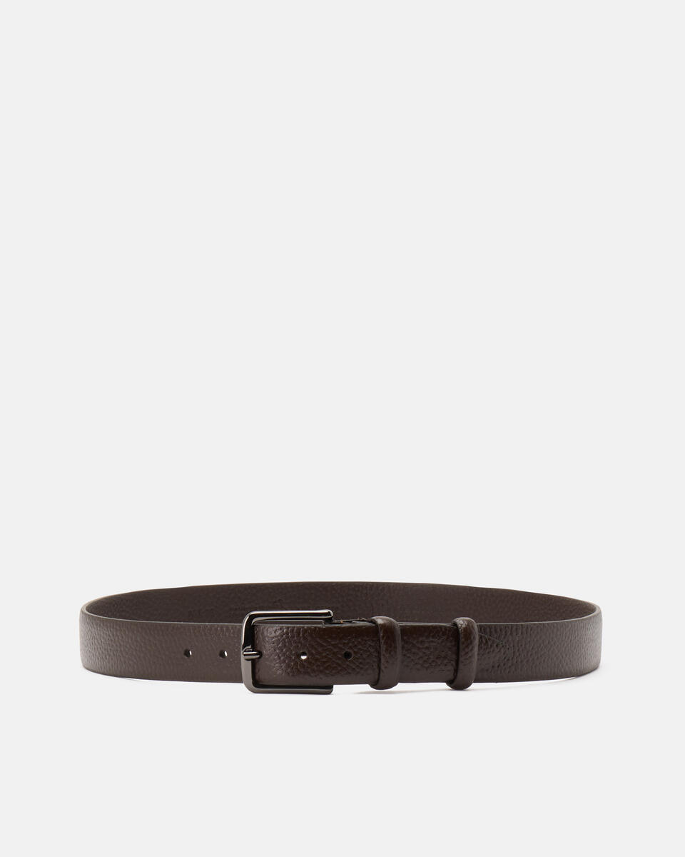 CASUAL BELT Dark brown  - Men Belts - Belts - Cuoieria Fiorentina