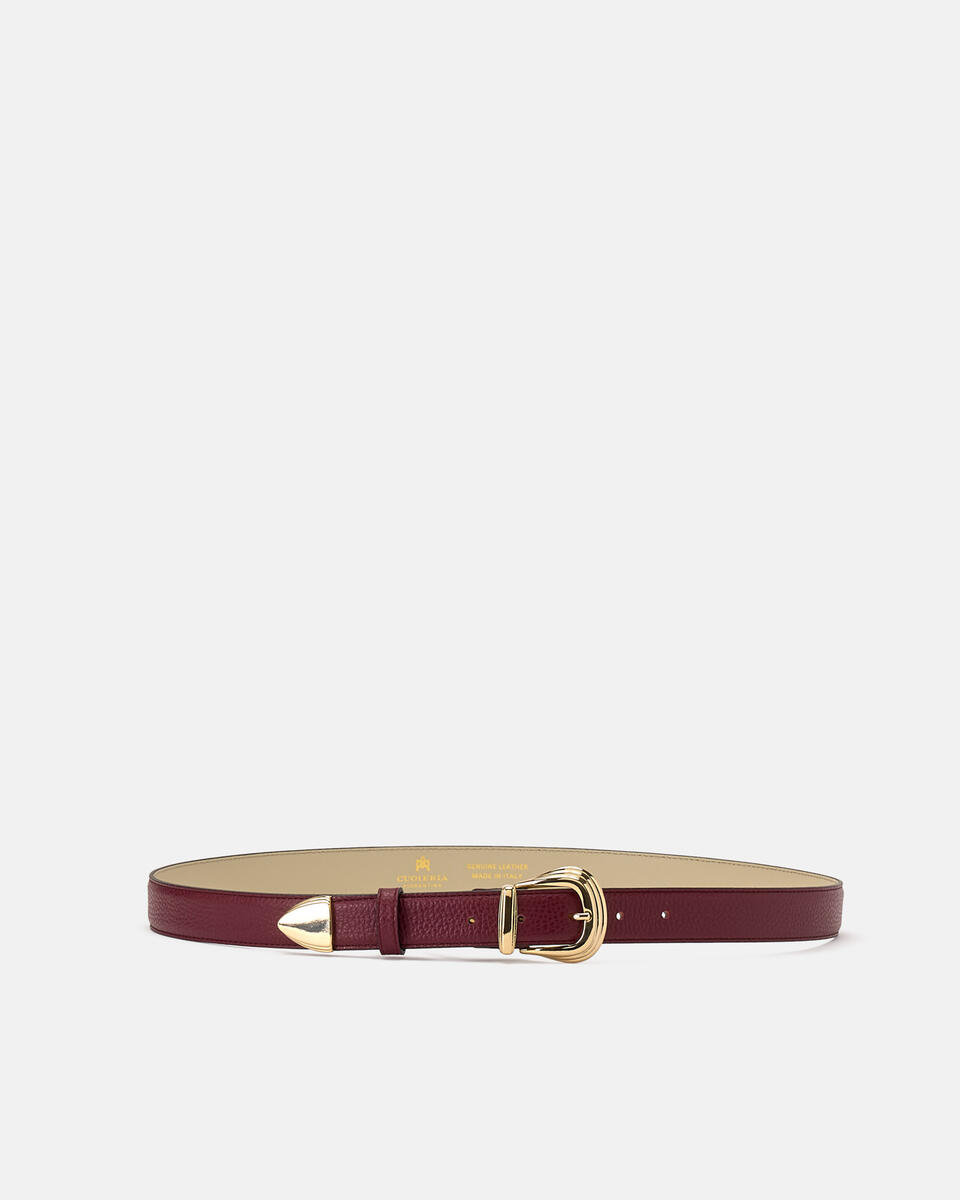 BELT Bordeaux  - Women's Belts - Belts - Cuoieria Fiorentina