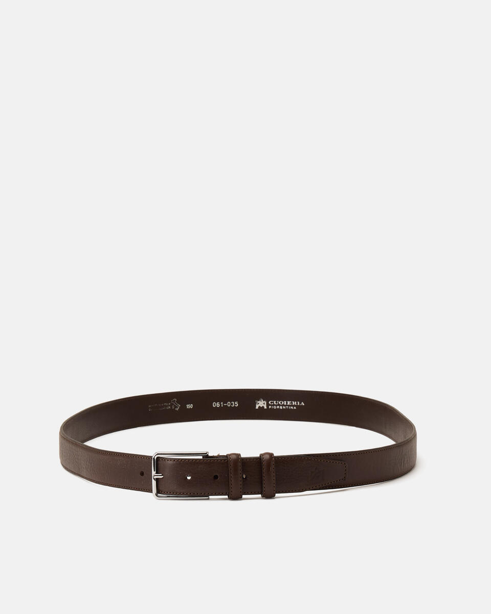 06135XXL Cintura pelle cm 3.5 Testa di moro  - Cinture Uomo - Cinture - Cuoieria Fiorentina