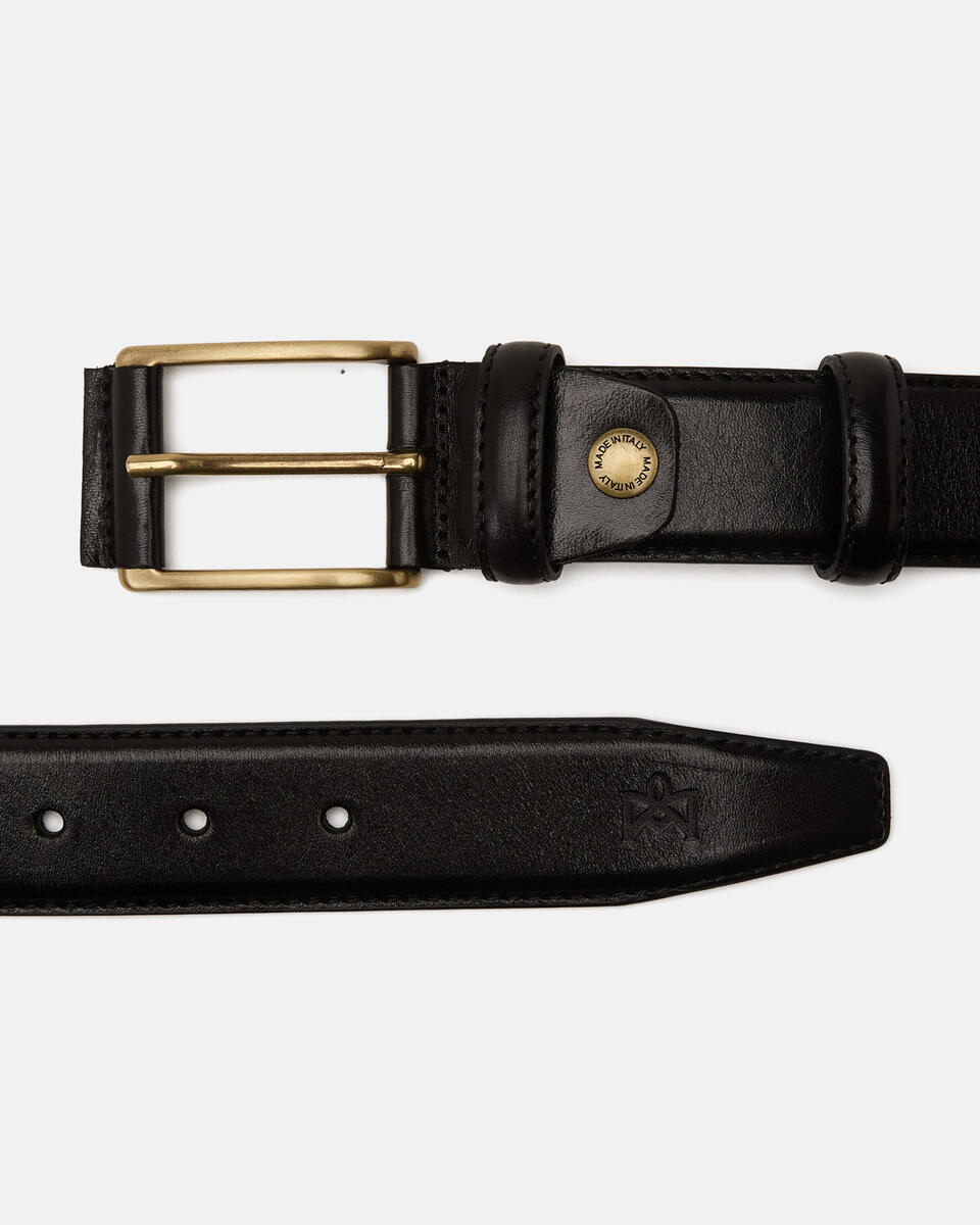 CASUAL BELT Black  - Men Belts - Belts - Cuoieria Fiorentina