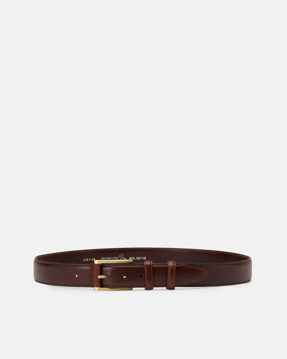 CASUAL BELT Dark brown  - Men Belts - Belts - Cuoieria Fiorentina