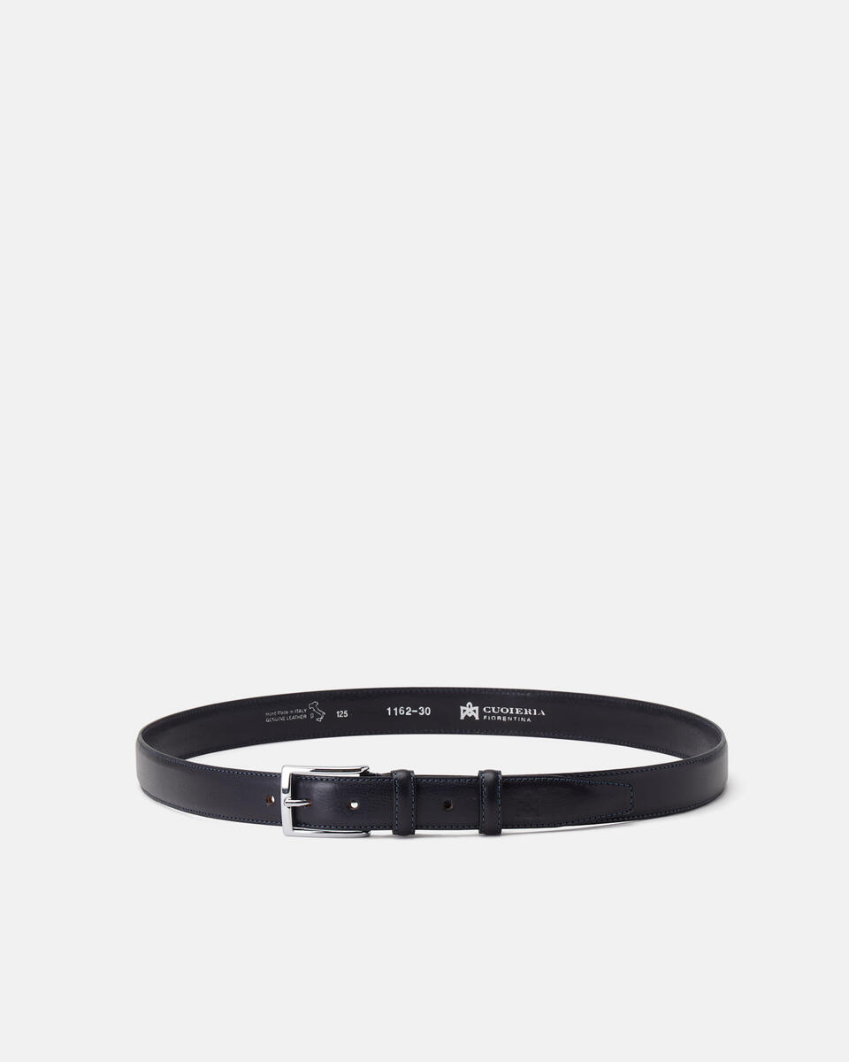 Elegant Belt Blue  - Men Belts - Belts - Cuoieria Fiorentina