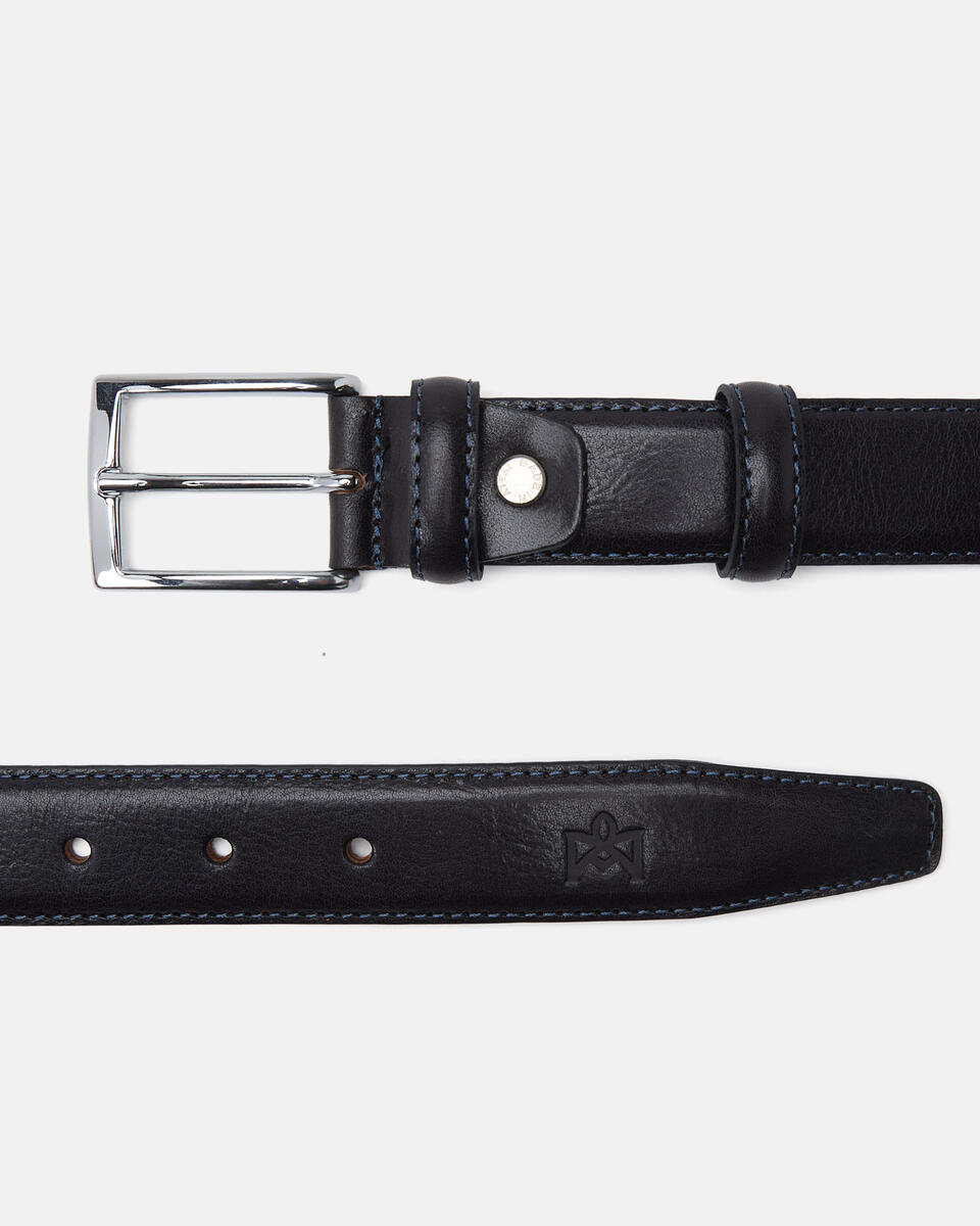 Elegant Belt Blue  - Men Belts - Belts - Cuoieria Fiorentina