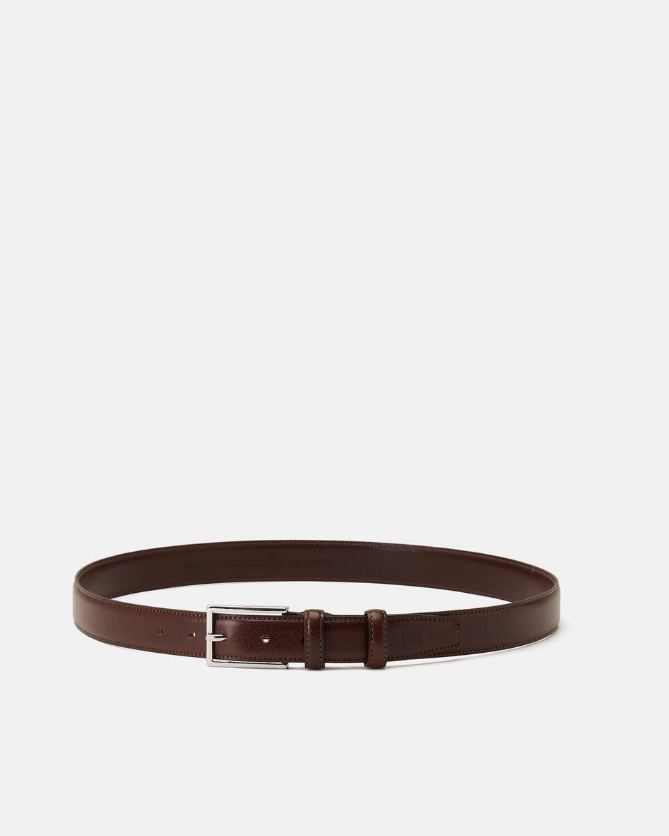 Cintura Elegante in Pelle 3cm Testa di moro  - Cinture Uomo - Cinture - Cuoieria Fiorentina