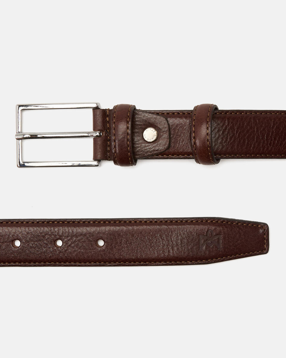 Cintura Elegante in Pelle 3cm Testa di moro  - Cinture Uomo - Cinture - Cuoieria Fiorentina
