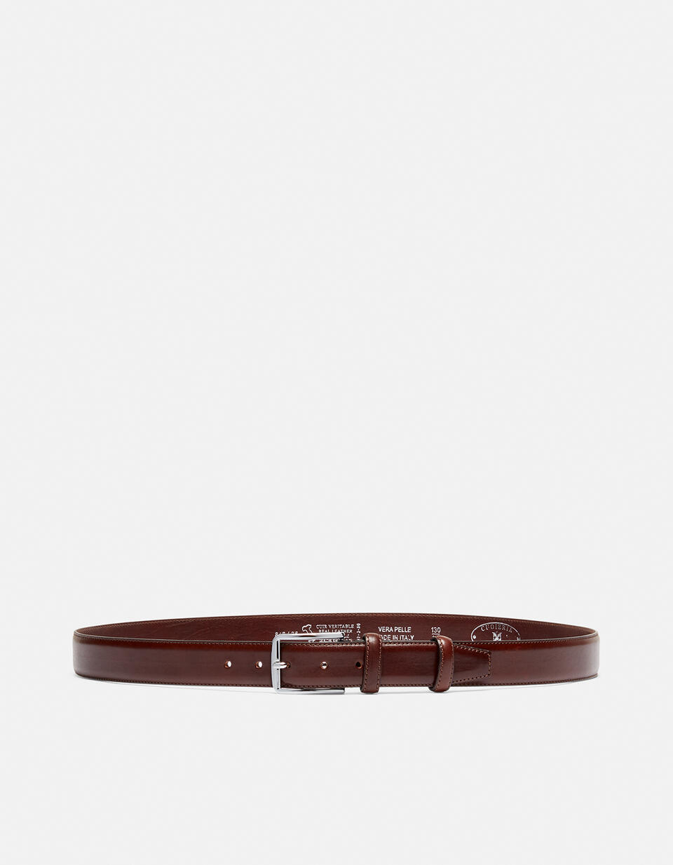 Cintura Elegante in Pelle 3,5 cm Testa di moro  - Cinture Uomo - Cinture - Cuoieria Fiorentina