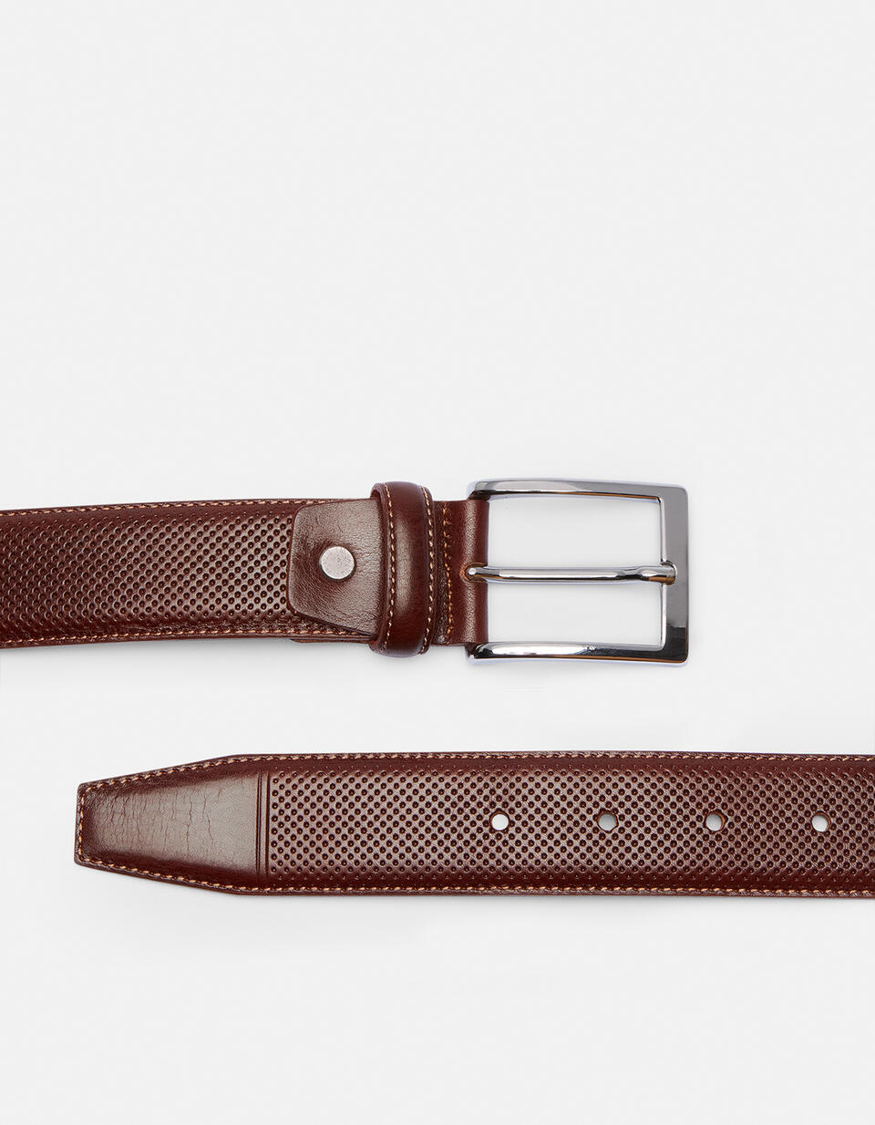 Pattern Belt Brown  - Men Belts - Belts - Cuoieria Fiorentina