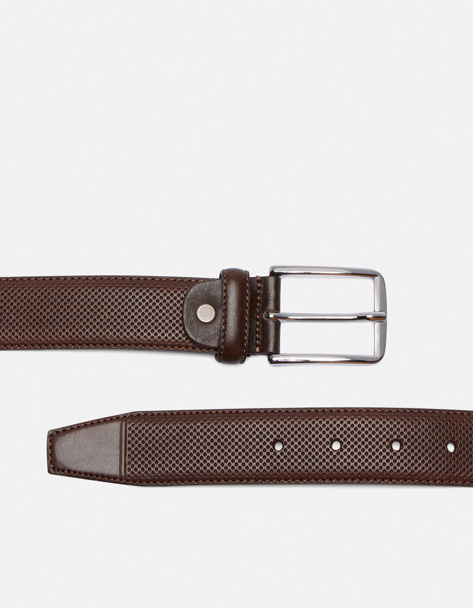 Pattern Belt Dark brown  - Men Belts - Belts - Cuoieria Fiorentina