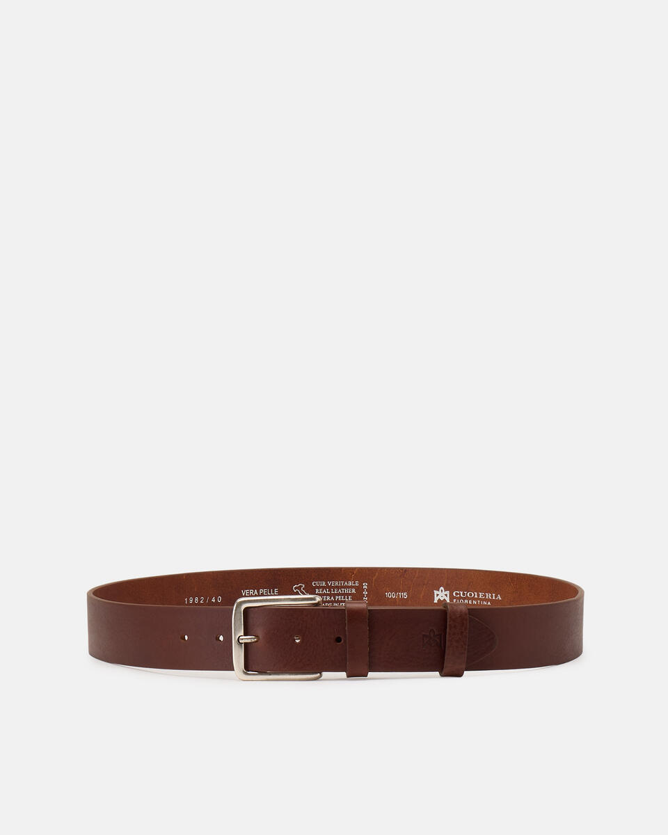 Cintura uomo 4cm altezza Marrone  - Cinture Uomo - Cinture - Cuoieria Fiorentina