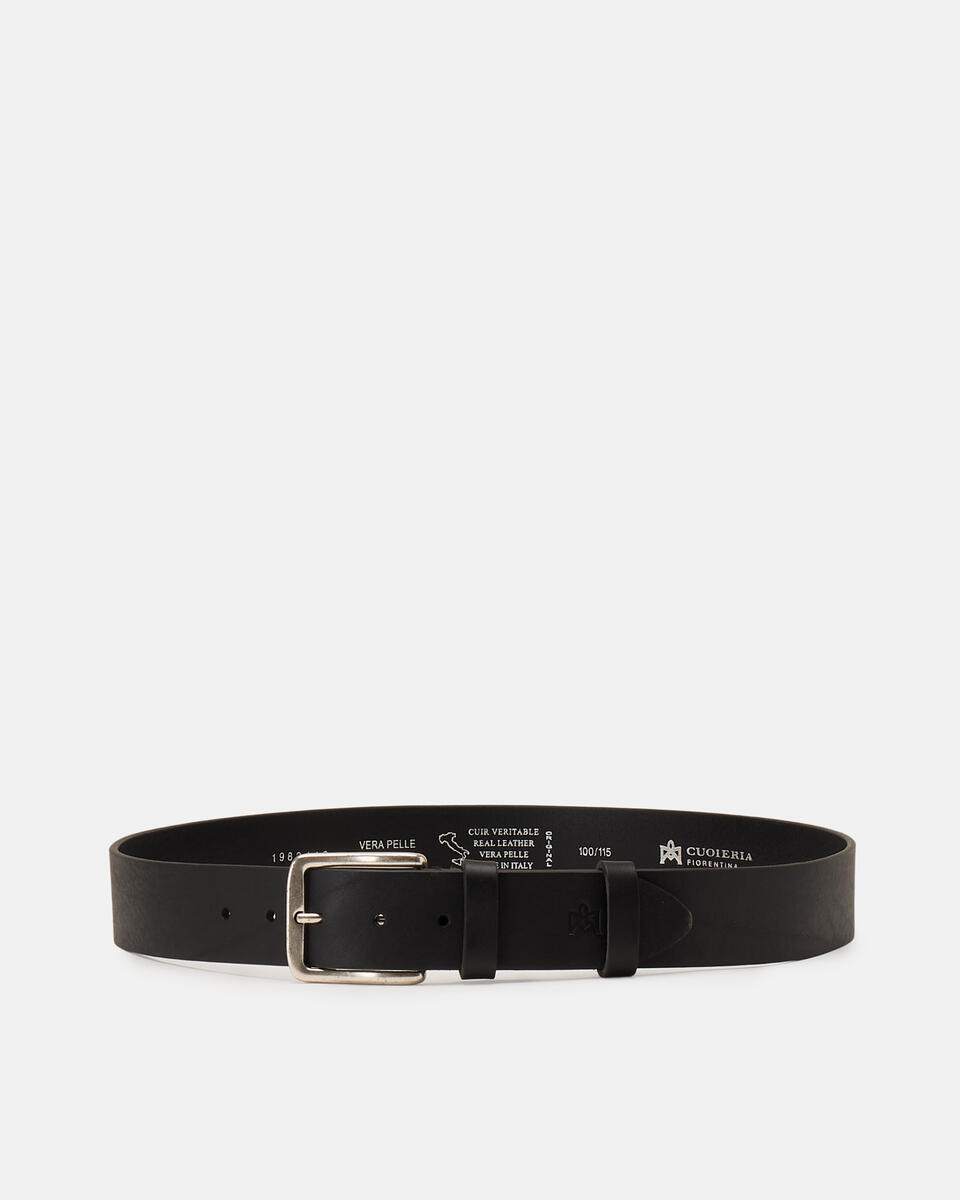 Cintura uomo 4cm altezza Nero  - Cinture Uomo - Cinture - Cuoieria Fiorentina