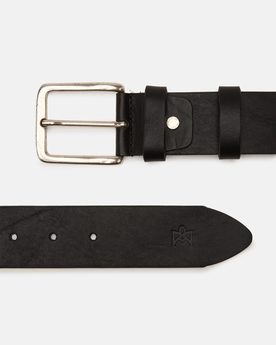 Cintura uomo 4cm altezza Nero  - Cinture Uomo - Cinture - Cuoieria Fiorentina