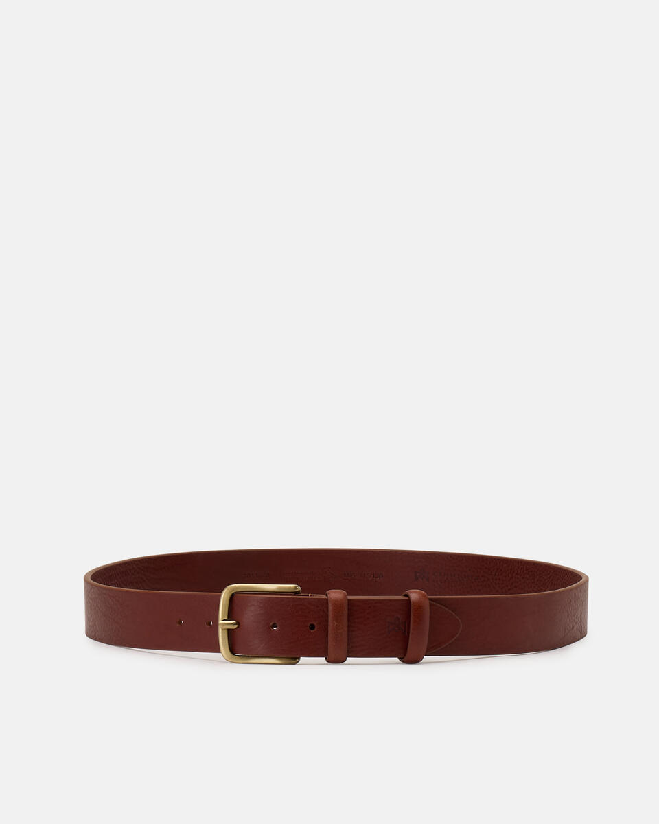 Cintura da uomo 4cm Marrone  - Cinture Uomo - Cinture - Cuoieria Fiorentina