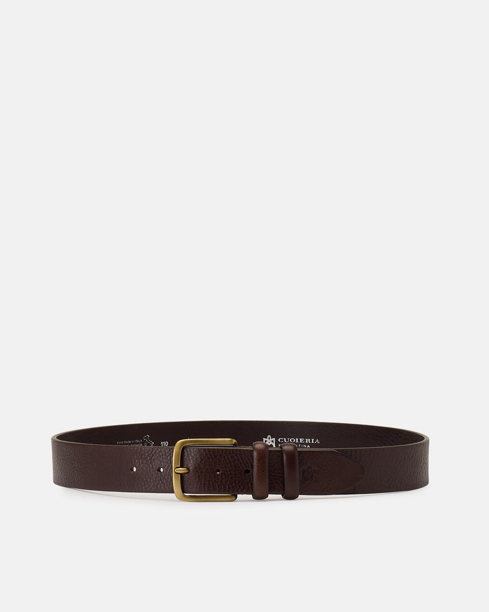 CASUAL BELT Dark brown  - Men Belts - Belts - Cuoieria Fiorentina