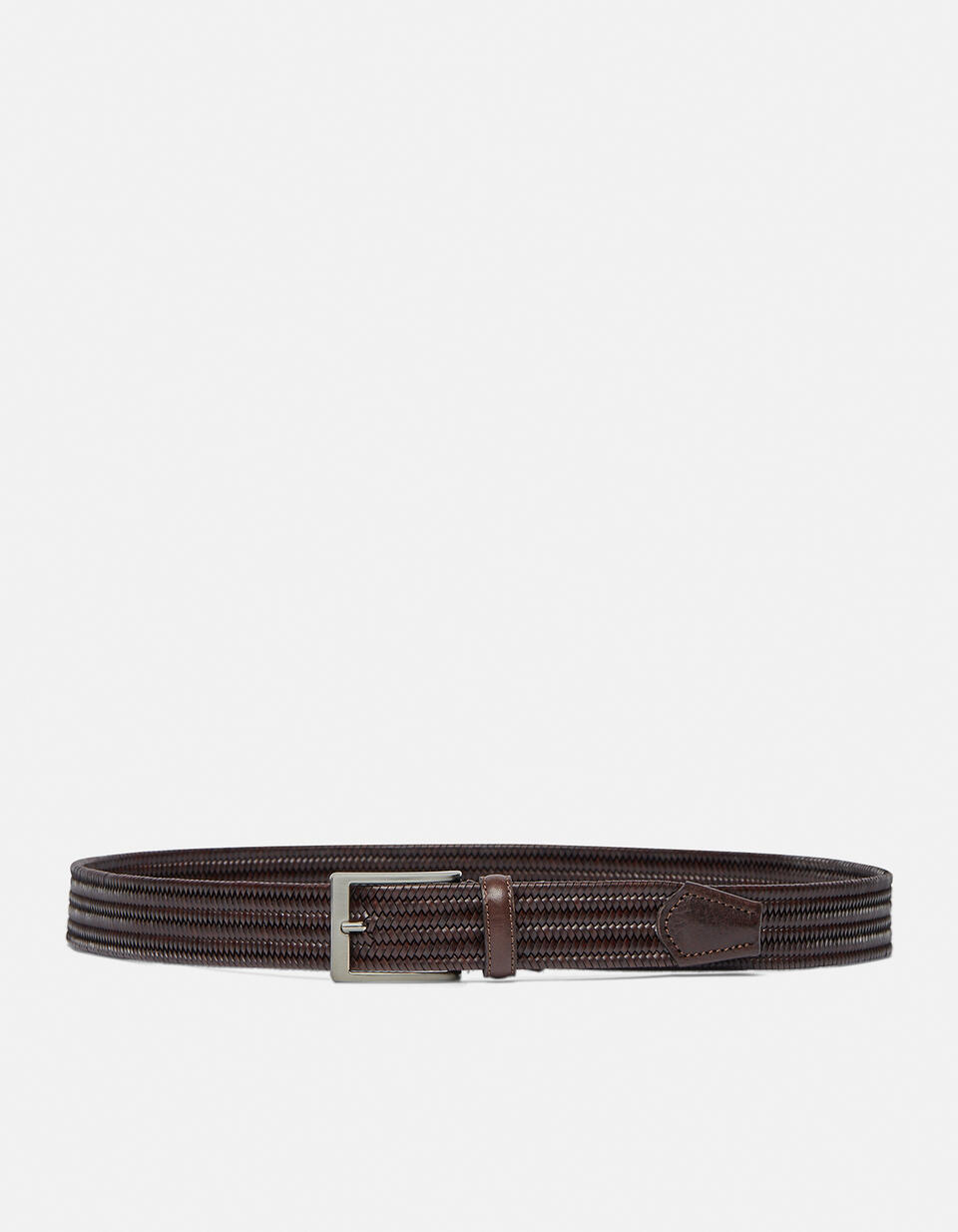 ELASTICIZED BELT Dark brown  - Men Belts - Belts - Cuoieria Fiorentina