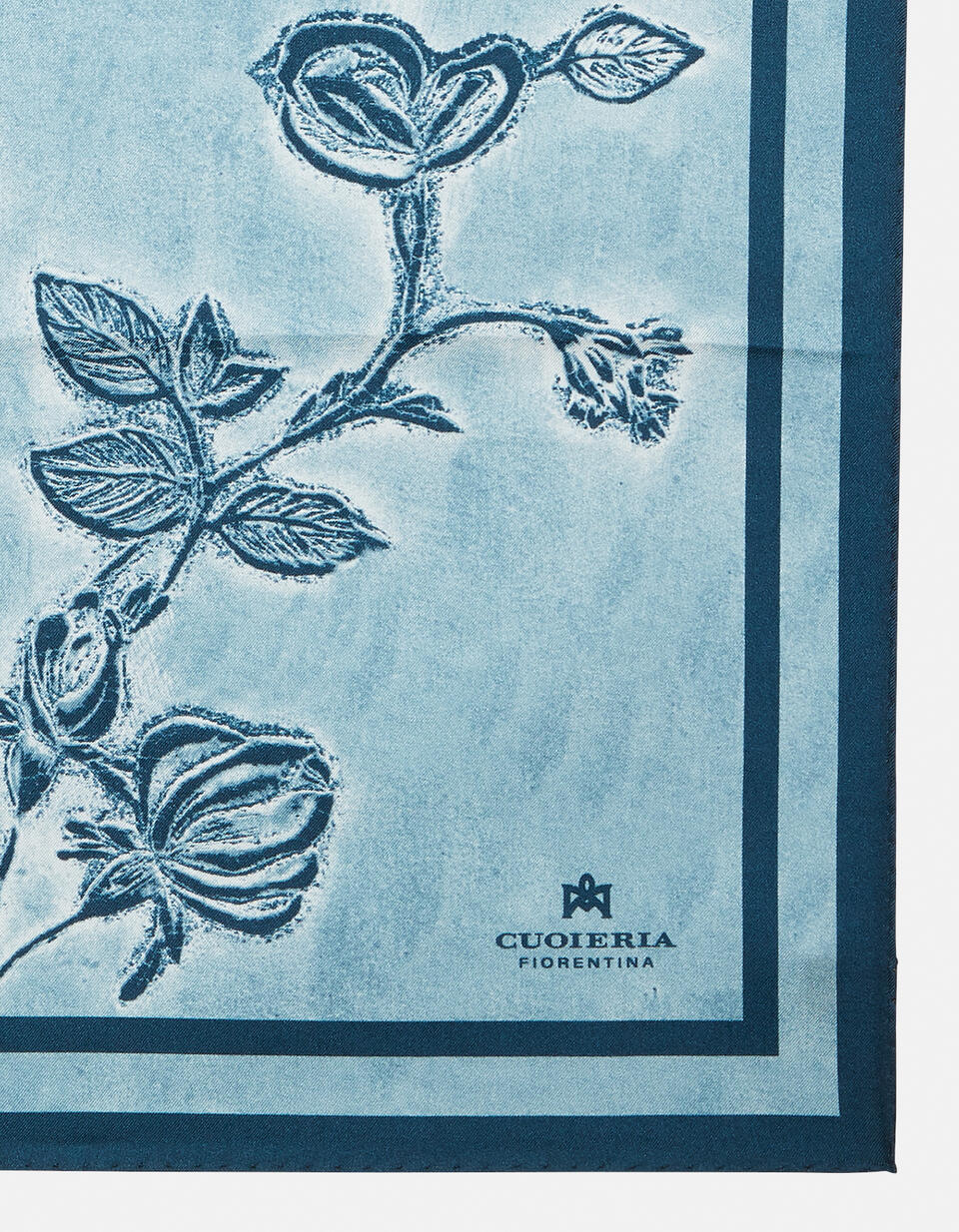 Foulard Twill 100% di pura seta stampata 90x90cm Celestebianco  - Foulards - Accessori Donna - Accessori - Cuoieria Fiorentina