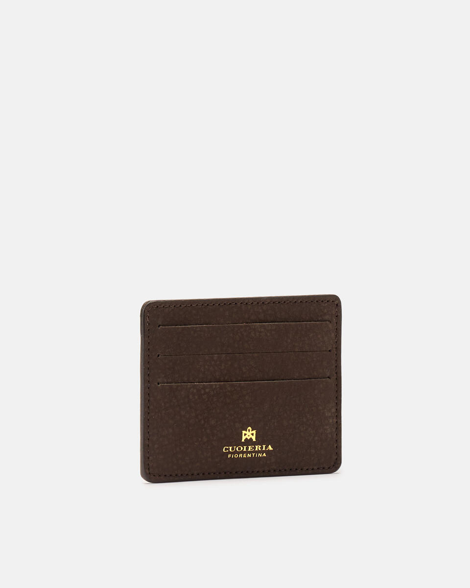 Porta CC con apertura nabuck Cioccolato  - Portafogli Donna - Portafogli Donna - Portafogli - Cuoieria Fiorentina